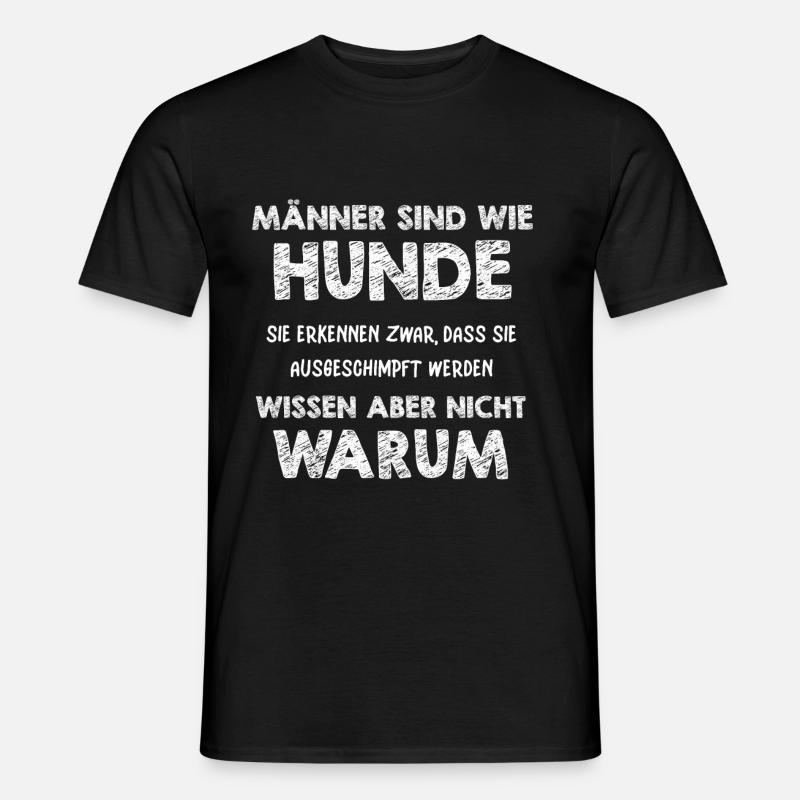 Hundeliebe Geschenkidee - Männer T-Shirt - Schwarz