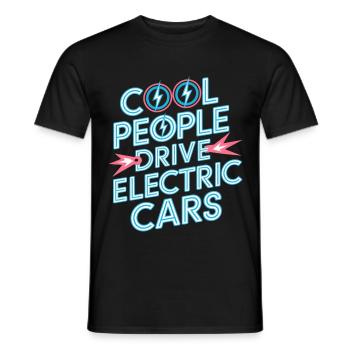 Cool People Drive Electric Cars 5 - Männer T-Shirt - Schwarz - Vorne - AI Model Male 178 light (178cm)