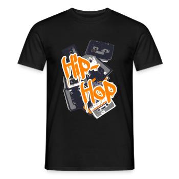 Retro Hip Hop graffiti Kassetten - Männer T-Shirt - Schwarz - Vorne - AI Model Male 178 light (178cm)