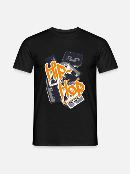 Rubans de graffiti hip hop rétro - T-shirt homme - noir