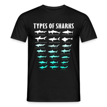 requin - T-shirt homme - noir - Devant - AI Model Male 178 light (178cm)