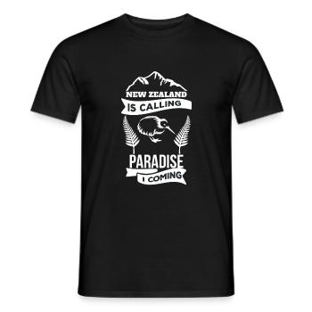 La nouvelle-Zélande - T-shirt homme - noir - Devant - AI Model Male 178 light (178cm)