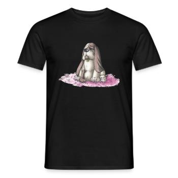 Basset - Männer T-Shirt - Schwarz - Vorne - AI Model Male 178 light (178cm)