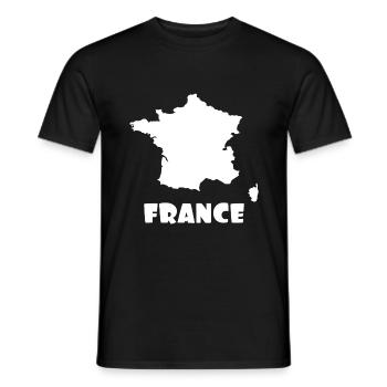 France Karte cooles Geschenk - Männer T-Shirt - Schwarz - Vorne - AI Model Male 178 light (178cm)