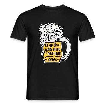 Funny beer drinker beer stein gift - Men's T-Shirt - black - Front - AI Model Male 178 light (178cm)