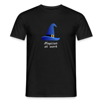 Magicien - magicien - magie - sorcellerie - magie - T-shirt homme - noir - Devant - AI Model Male 178 light (178cm)