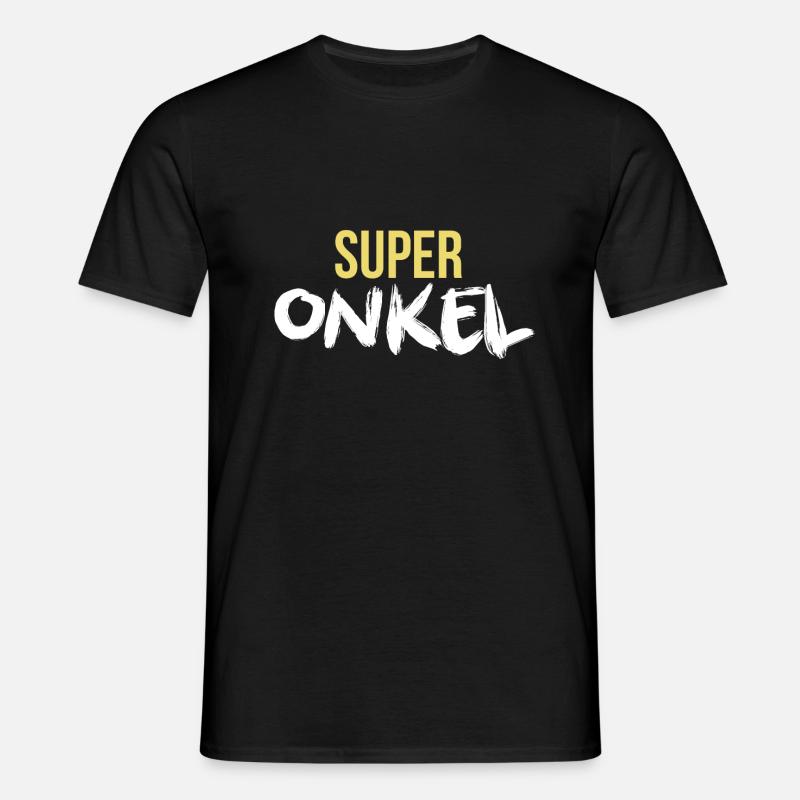 SUPER ONKEL - Männer T-Shirt - Schwarz