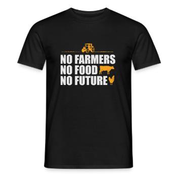 No Farmers No Food No Future - Agriculture - T-shirt homme - noir - Devant - AI Model Male 178 light (178cm)