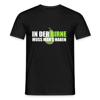 In der Birne - Männer T-Shirt - Schwarz - Vorne - AI Model Male 178 light (178cm)