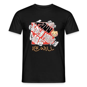 Hier kann jeder machen was - Spruch Lustige - Männer T-Shirt - Schwarz - Vorne - AI Model Male 178 light (178cm)