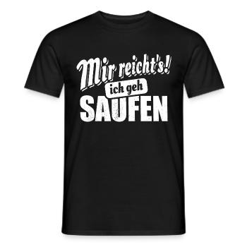 Mir reicht's ich geh saufen - Spruch - Männer T-Shirt - Schwarz - Vorne - AI Model Male 178 light (178cm)