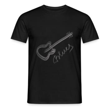 Blues white - Men's T-Shirt - black - Front - AI Model Male 178 light (178cm)