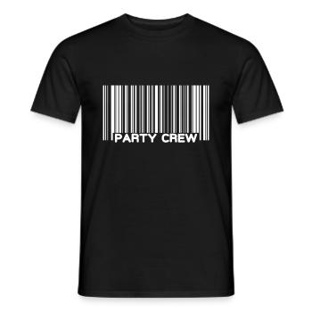 Barcode Party Crew - Men's T-Shirt - black - Front - AI Model Male 178 light (178cm)