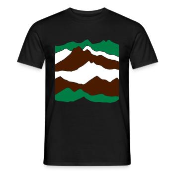 montagne - nature - paysage - T-shirt homme - noir - Devant - AI Model Male 178 light (178cm)