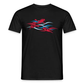 taucher - diver - T-shirt homme - noir - Devant - AI Model Male 178 light (178cm)