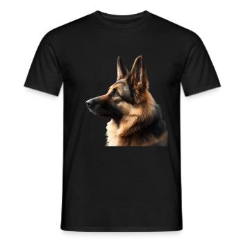 Beautiful dog - Men's T-Shirt - black - Front - AI Model Male 178 light (178cm)