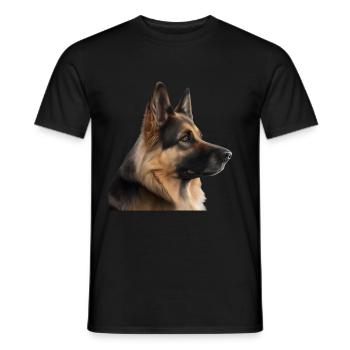 Beautiful dog - Men's T-Shirt - black - Front - AI Model Male 178 light (178cm)