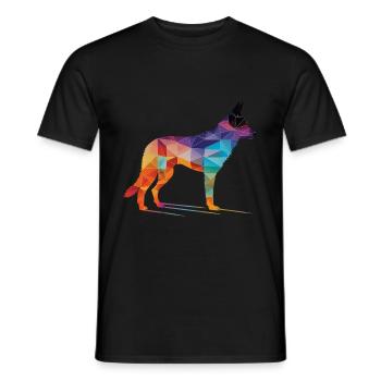 Bunter Hund - Schöner Hund - Männer T-Shirt - Schwarz - Vorne - AI Model Male 178 light (178cm)