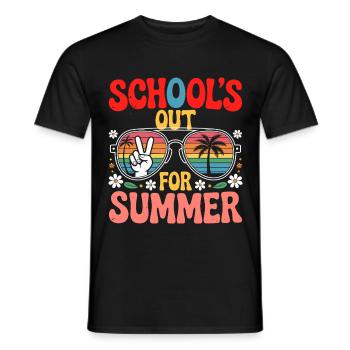 School’s Out For Summer Retro Summer Vibes - T-shirt homme - noir - Devant - AI Model Male 178 light (178cm)