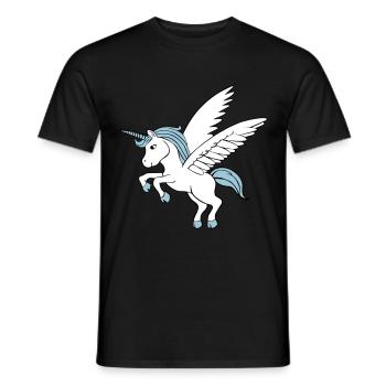 Unicorn with wings - Men's T-Shirt - black - Front - AI Model Male 178 light (178cm)