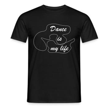 Dance is my life - Men's T-Shirt - black - Front - AI Model Male 178 light (178cm)