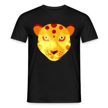 leopard - Men's T-Shirt - black - Front - AI Model Male 178 light (178cm)
