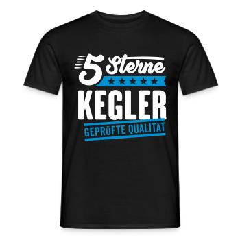 5Sterne Kegler - Männer T-Shirt - Schwarz - Vorne - AI Model Male 178 light (178cm)
