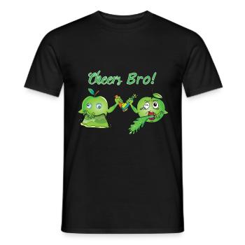 Gerbe pommes Bande Dessin animé Speb - T-shirt homme - noir - Devant - AI Model Male 178 light (178cm)