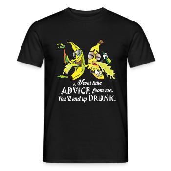 Betrunkene Bananen Cartoon Comic Freunde Geschenk - Männer T-Shirt - Schwarz - Vorne - AI Model Male 178 light (178cm)