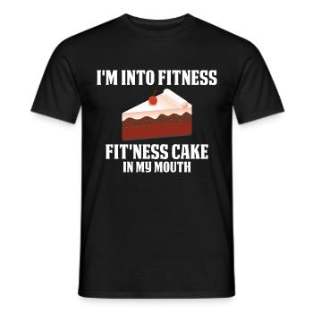 Cheat Day Gâteau mignon Drôle de gymnastique cadeau - T-shirt homme - noir - Devant - AI Model Male 178 light (178cm)
