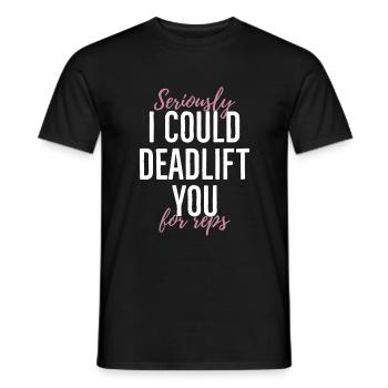 Muscle Bodylifting Workout Lustiges Geschenk - Männer T-Shirt - Schwarz - Vorne - AI Model Male 178 light (178cm)