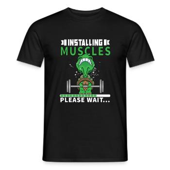 Muscle Training Training Cool Gift - Men's T-Shirt - black - Front - AI Model Male 178 light (178cm)