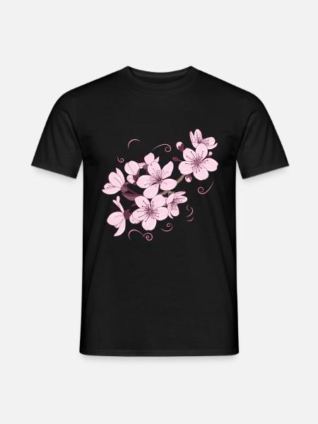 Fleur japonais cadeau cool - T-shirt homme - noir