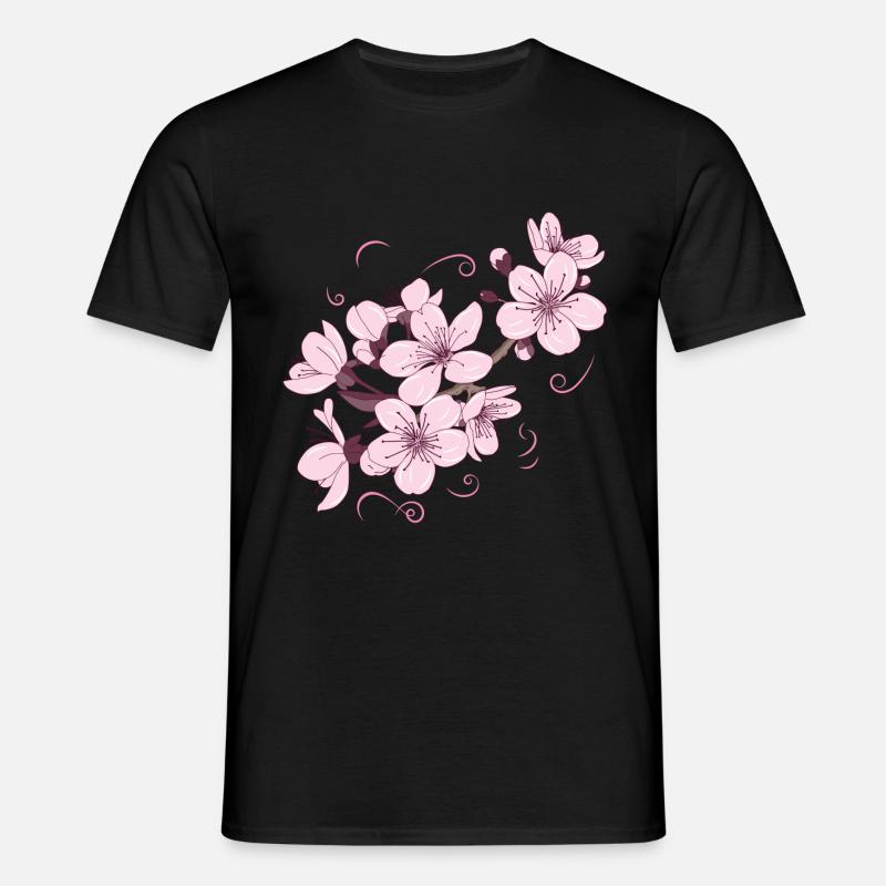 Flower Japanese Cool Gift - Men's T-Shirt - black