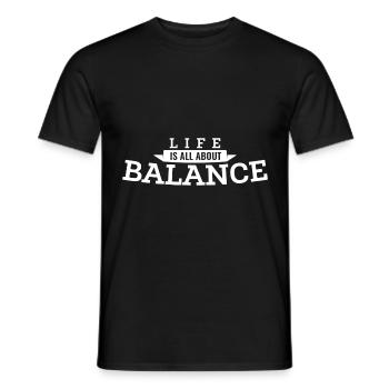Bike Balance Lifestyle White Cool Gift - Men's T-Shirt - black - Front - AI Model Male 178 light (178cm)