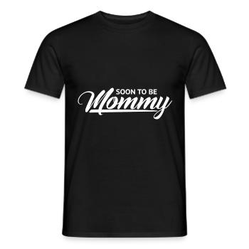 Schwangerschaft bald Mutter Weiß Cooles Geschenk - Männer T-Shirt - Schwarz - Vorne - AI Model Male 178 light (178cm)