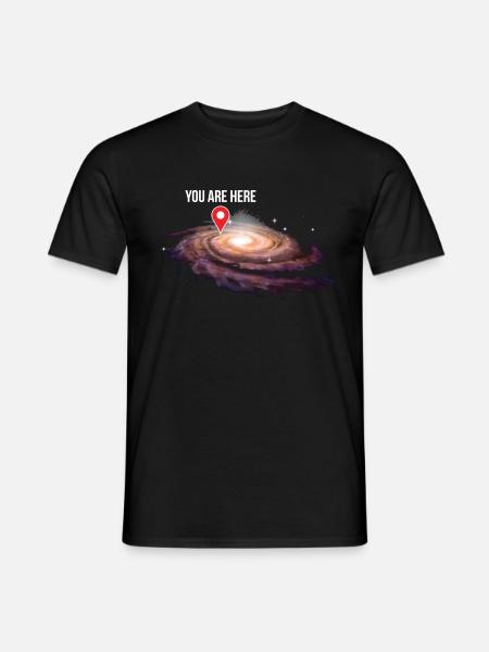 Universe Location in the Galaxy Cool Gift - Men's T-Shirt - black