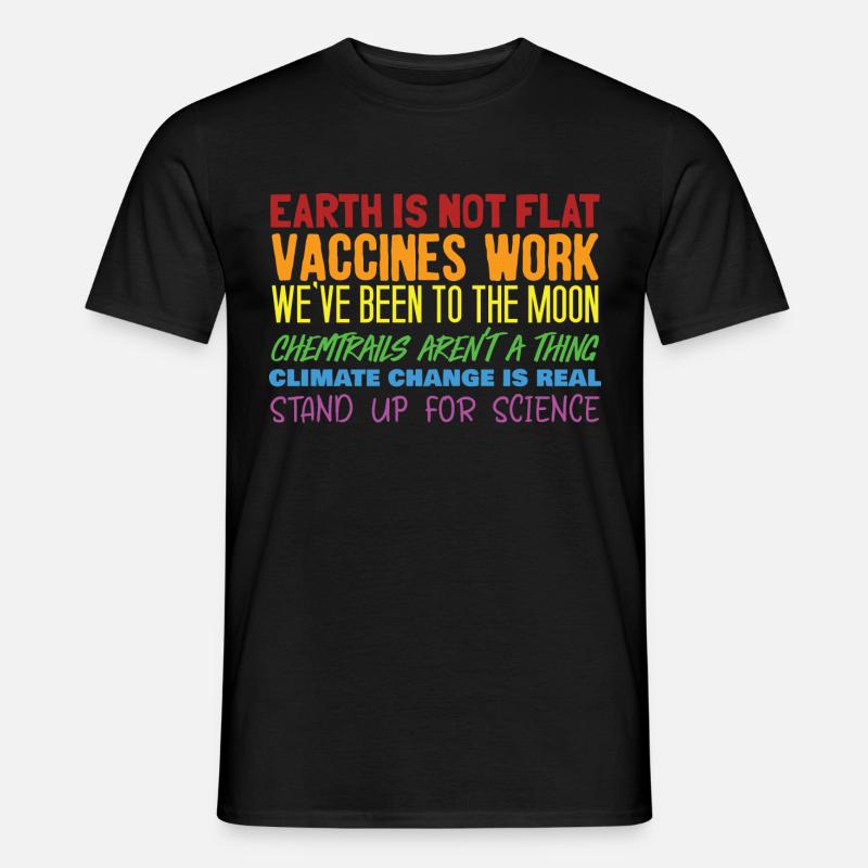 Erde Flach Zitate bunt viele Sprüche Geschenk - Männer T-Shirt - Schwarz