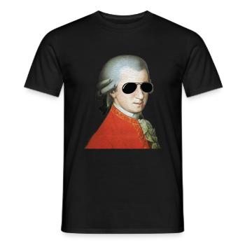 Mozart mit Sonnenbrille Legende cooles Geschenk - Männer T-Shirt - Schwarz - Vorne - AI Model Male 178 light (178cm)