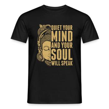 Hinduism Spirit Soul Speak Buddhist Cool - Men's T-Shirt - black - Front - AI Model Male 178 light (178cm)