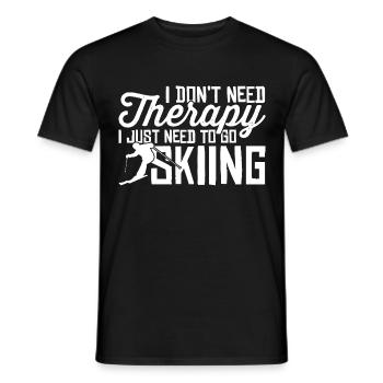 Le ski est une meilleure thérapie des sports d’hiver - T-shirt homme - noir - Devant - AI Model Male 178 light (178cm)