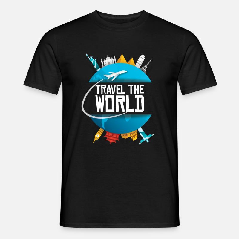 World Trip Around the World Cool Gift - Men's T-Shirt - black