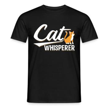 Katzenflüsterer Lustiges Geschenk - Männer T-Shirt - Schwarz - Vorne - AI Model Male 178 light (178cm)
