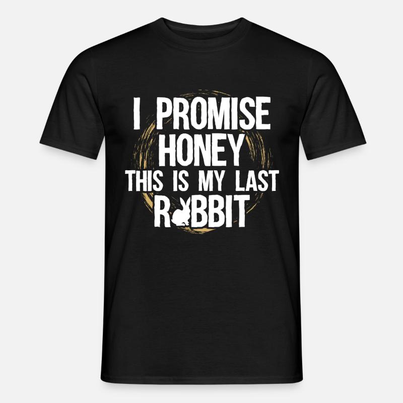 Rabbit I swear last Funny gift - Men's T-Shirt - black