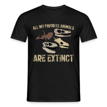 Dinosaurier Lieblingstiere sind ausgestorben - Männer T-Shirt - Schwarz - Vorne - AI Model Male 178 light (178cm)
