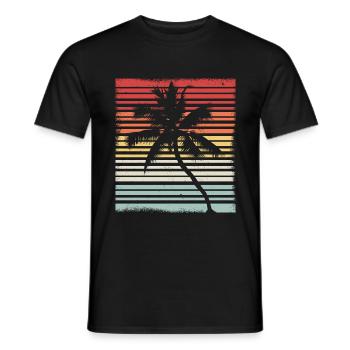 Noix de coco Rétro Vintage Cool Cadeau - T-shirt homme - noir - Devant - AI Model Male 178 light (178cm)