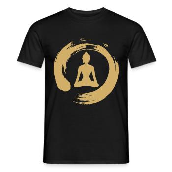 Yoga Méditation Or Cool Cadeau - T-shirt homme - noir - Devant - AI Model Male 178 light (178cm)