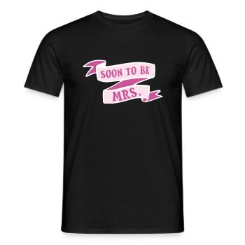 Bride soon I'll be wife Bridal Band Cool - Men's T-Shirt - black - Front - AI Model Male 178 light (178cm)