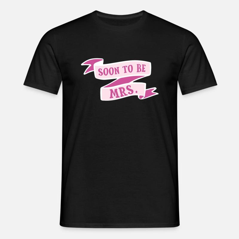 Braut bald bin ich Ehefrau Brautband Cooles - Männer T-Shirt - Schwarz