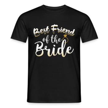 Best Friend of the Bride Wedding Ring JGA Gift - Men's T-Shirt - black - Front - AI Model Male 178 light (178cm)